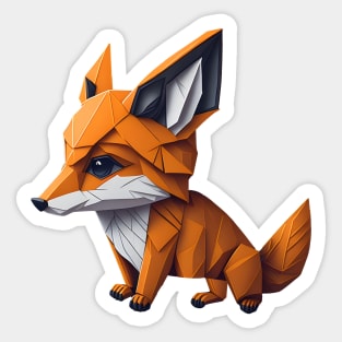 Tangram Fox Sticker